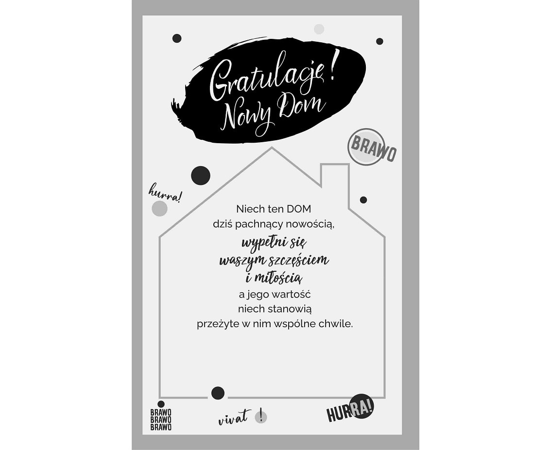 Card New Home, 13x20,5 cm